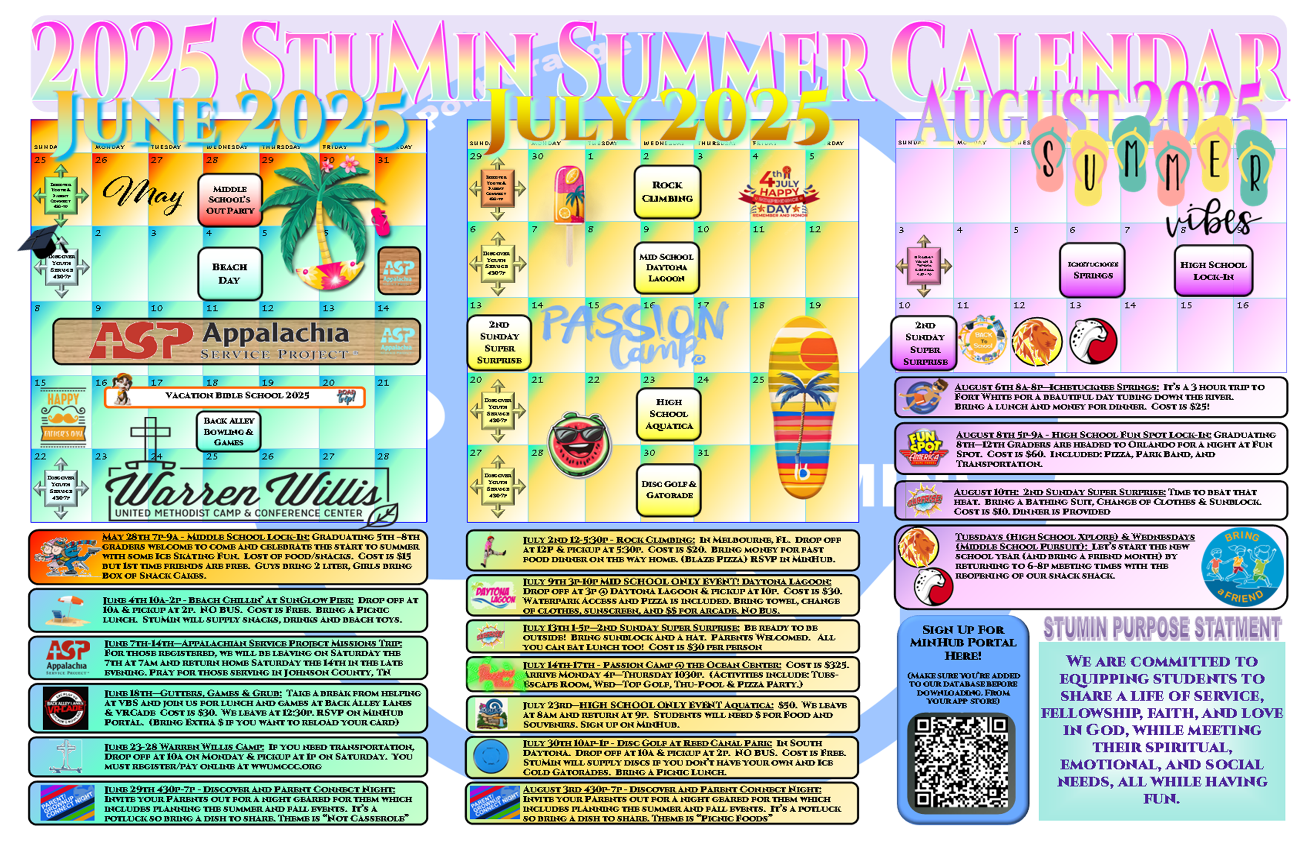 11×17 Summer Calendar 2025
